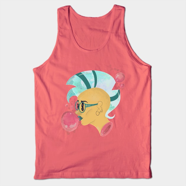 Neon bubblegum Tank Top by Lhollowaydesign